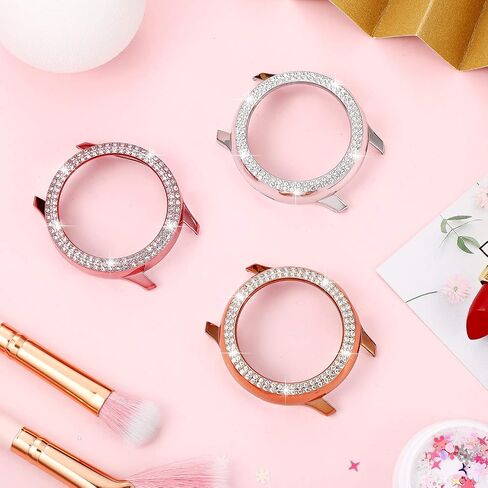 Weewooday 10 Watch Case Protector Compatible with Samsung Galaxy Watch Active 2-40mm, Bling Crystal Rhinestone Watch Cover No Screen Film, Plated Hard Frame for Girl Women, 10 ColorsFD (40 mm) in Saudi Arabia