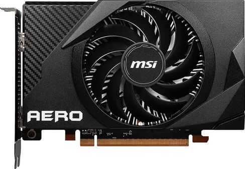 بطاقة رسومات MSI Gaming Radeon RX 6400 64-bit 4GB GDDR6 DP/HDMI PCIe 4 Torx Single Fan FreeSync DirectX 12 VR Ready ITX OC (RX 6400 AERO ITX 4G) in Kuwait