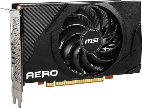 بطاقة رسومات MSI Gaming Radeon RX 6400 64-bit 4GB GDDR6 DP/HDMI PCIe 4 Torx Single Fan FreeSync DirectX 12 VR Ready ITX OC (RX 6400 AERO ITX 4G) in Kuwait
