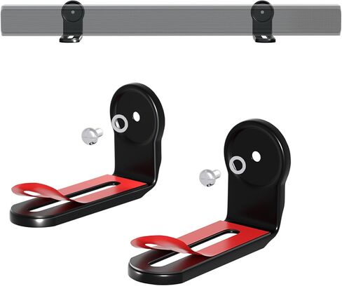 PUTORSEN Soundbar Mount Shelf Universal، دعامة تثبيت على الحائط Soundbar مع قاعدة مبطنة EVA ولاصق، يتصاعد شريط الصوت تحت دعامة تثبيت التلفزيون يناسب شريط الصوت مع أو بدون فتحات تصل إلى 33 رطل، أسود in Kuwait