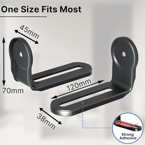 PUTORSEN Soundbar Mount Shelf Universal، دعامة تثبيت على الحائط Soundbar مع قاعدة مبطنة EVA ولاصق، يتصاعد شريط الصوت تحت دعامة تثبيت التلفزيون يناسب شريط الصوت مع أو بدون فتحات تصل إلى 33 رطل، أسود in Kuwait