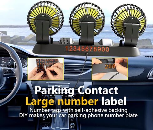 12V Car Fan，3-Head Car Cooling Fan，2-Speed Adjustable, 360° Rotating, Cigarette Lighter Plug,Portable Vehicle Cooling Fan, SUV/RV/Truck/Sedan in Saudi Arabia