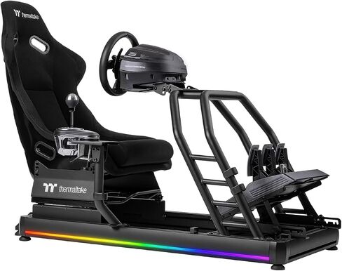 Thermaltake GR500 Racing Simulator Cockpit, Compatible with Trustmaster, Logitech, Fanatec Racing Wheel, GSC-R50-CPASBB-01 in Saudi Arabia
