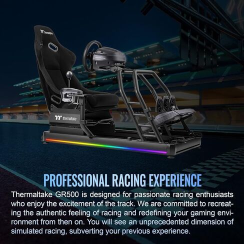 Thermaltake GR500 Racing Simulator Cockpit, Compatible with Trustmaster, Logitech, Fanatec Racing Wheel, GSC-R50-CPASBB-01 in Saudi Arabia