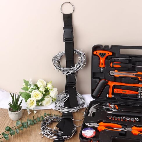 4 Pcs Extension Cord Organizer Storage System Heavy Duty Extension Cord Straps Management with Multiple Cord Holders Vertical Space Garage Garden Storage Organizer for Cable Hose Rope in Kuwait