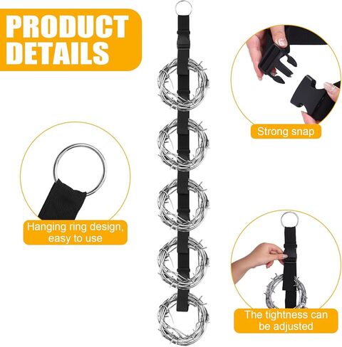 4 Pcs Extension Cord Organizer Storage System Heavy Duty Extension Cord Straps Management with Multiple Cord Holders Vertical Space Garage Garden Storage Organizer for Cable Hose Rope in Kuwait