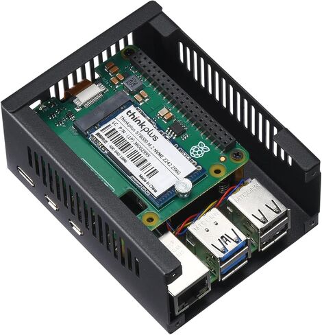 [ذاكرة الوصول العشوائي 8 جيجابايت - بطاقة 64 جيجابايت] مجموعة المبتدئين لـ Raspberry Pi 5، تتضمن لوحة ذاكرة الوصول العشوائي Pi 5 8 جيجابايت، وبطاقة SD وقارئ بطاقات محملة مسبقًا بسعة 64 جيجابايت، ومصدر طاقة 27 وات، وحقيبة معدنية مع دعم مبرد NVME M.2 HAT، و in Kuwait