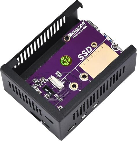 [ذاكرة الوصول العشوائي 8 جيجابايت - بطاقة 64 جيجابايت] مجموعة المبتدئين لـ Raspberry Pi 5، تتضمن لوحة ذاكرة الوصول العشوائي Pi 5 8 جيجابايت، وبطاقة SD وقارئ بطاقات محملة مسبقًا بسعة 64 جيجابايت، ومصدر طاقة 27 وات، وحقيبة معدنية مع دعم مبرد NVME M.2 HAT، و in Kuwait