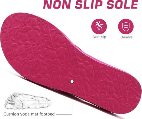 ONCAI Women's Flip Flops with Rhinestone, Arch Support Yoga Mat Comfort Walking Summer Beach Thong Sandals with Plantar Fasciitis Rubber Soles US Size 5-11 in Saudi Arabia