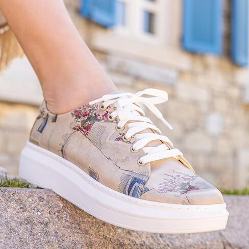 DOGO Wedge Sneakers for Women - Handmade and Vegan Leather Platform Sneakers for Women, Unique Chunky Sneakers in Kuwait