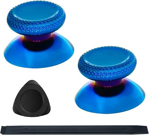 2PCS Metal Thumbsticks Replacement Compatible for Meta Quest3,quest3S,Oculus Quest2,Quest Pro Left and Right Controllers,VR Accessories Replacement Part Thumb Grip Cap Cover(Black) in Kuwait