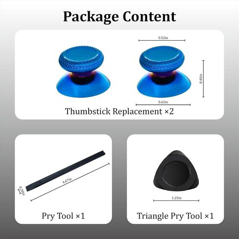 2PCS Metal Thumbsticks Replacement Compatible for Meta Quest3,quest3S,Oculus Quest2,Quest Pro Left and Right Controllers,VR Accessories Replacement Part Thumb Grip Cap Cover(Black) in Kuwait