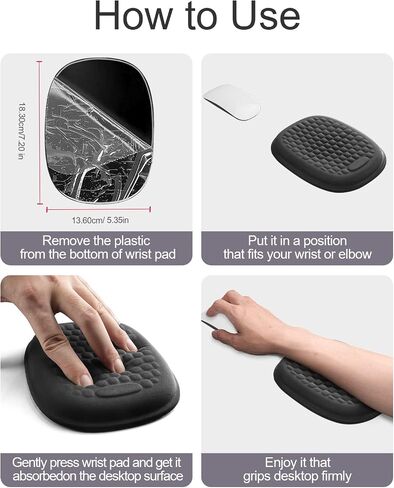 Vaydeer Cloud Elbow Pad, Desk Arm Rest Support, Soft Memory Foam Wrist Rest, Ergonomic Cushion Padding, Carpal Tunnel Pain Relief Gel Mouse Pillow for Computer Laptop Office Gaming Car Chair Accessory in Saudi Arabia