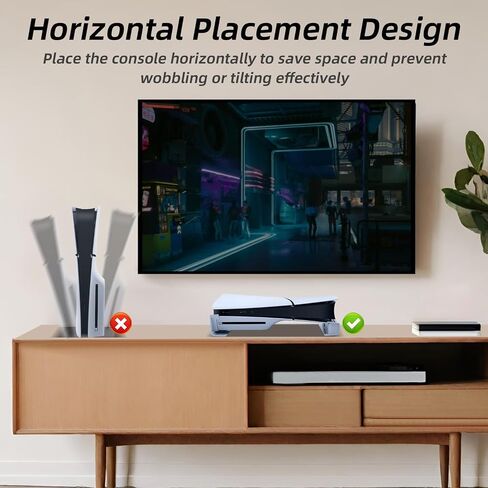 حامل Mcbazel الأفقي لوحدة التحكم PS5 Slim، ملحقات حامل القاعدة المتوافقة مع قرص PS5 النحيف ووحدة التحكم ذات الإصدار الرقمي - أبيض in Saudi Arabia