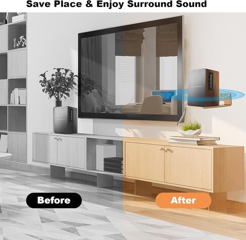TXEsign 2 Pack Wall Mount Bookshelf Speaker Stand for Edifier R1280T/R1280DB/R1700BT Bookshelf Speakers, Wooden Wall Shelves Bookshelf Speakers Floating Shelves Display Wall Holder(10.04'' X 7.05'') in Saudi Arabia