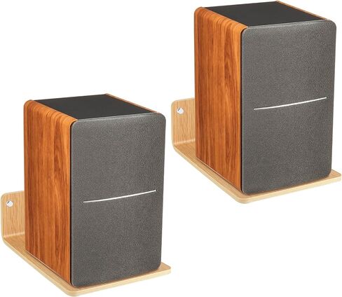 TXEsign 2 Pack Wall Mount Bookshelf Speaker Stand for Edifier R1280T/R1280DB/R1700BT Bookshelf Speakers, Wooden Wall Shelves Bookshelf Speakers Floating Shelves Display Wall Holder(10.04'' X 7.05'') in Saudi Arabia