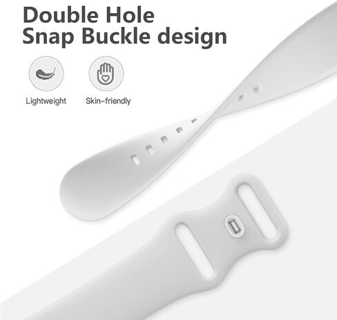 Sport Band Compatible with Apple Watch Band 38mm 40mm 41mm 42mm 44mm 45mm 49mm for Women Men, Soft Silicone Waterproof Replacement Strap for iWatch Bands Series 9 8 7 6 5 4 3 2 1 SE Ultra/Ultra 2 in Kuwait