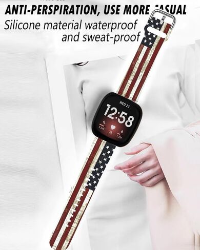 سوار رياضي متوافق مع Versa 4/Versa 3/Sense 2/Sense للنساء والرجال، حزام معصم بديل مرن للساعة الذكية Versa 4/Versa 3/Sense 2 in Kuwait