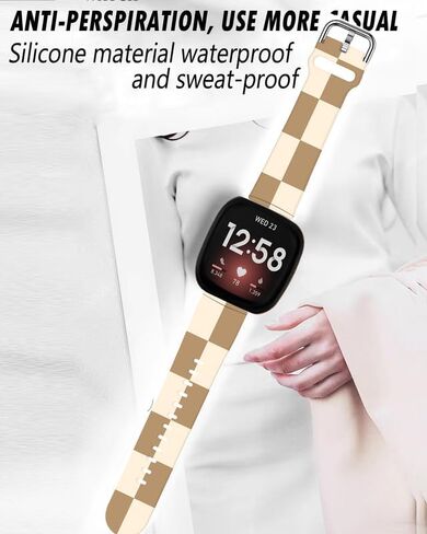 Sport Band Compatible with Versa 4/Versa 3/Sense 2/Sense for Women Men,Elastic Replacement Wristbands Strap for Versa 4/Versa 3/Sense 2 Smart Watch in Saudi Arabia