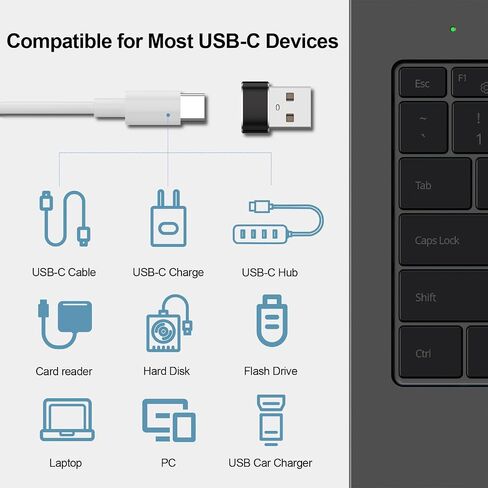 Meliya USB C to USB Adapter 2 Pack, Type C Female to USB A Male Charger Cable Converter for iWatch Ultra 9 8 7 SE,iPhone 15 14 13 12 11 Pro Max,iPad Pro Air 9 10 6 Mini (Black+Black) in Saudi Arabia