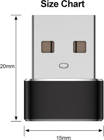 Meliya USB C to USB Adapter 2 Pack, Type C Female to USB A Male Charger Cable Converter for iWatch Ultra 9 8 7 SE,iPhone 15 14 13 12 11 Pro Max,iPad Pro Air 9 10 6 Mini (Black+Black) in Saudi Arabia