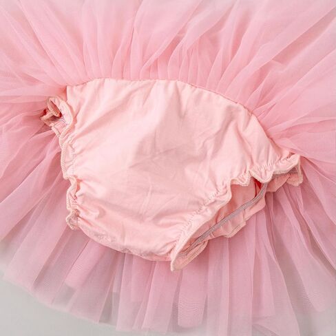 LYSMuch 0-24M Baby Girls Outfit Set Tutu Skirt with Diaper Cover Ruffle Sleeve Bodysuit Flower Headband in Kuwait