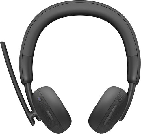 Dell WL3024 Wireless Headset - Leatherette Headband, Built-in AI-Based Noise Cancellation Microphone, Boom mic - Black in Saudi Arabia