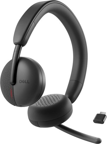 Dell WL3024 Wireless Headset - Leatherette Headband, Built-in AI-Based Noise Cancellation Microphone, Boom mic - Black in Saudi Arabia