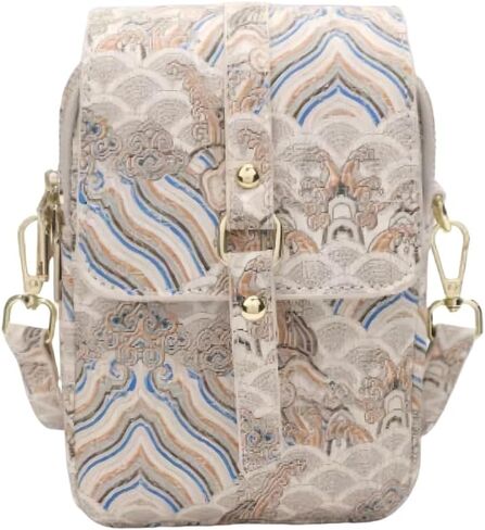 Chinese style niche design ancient style elements double zipper large capacity mobile phone bag versatile shoulder cross-body bag in Saudi Arabia