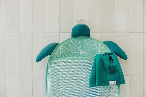 Oceana Bath Toy Organizer with Suction Cups by Copper Pearl: Extra-Large Mesh Bath Toy Holder for Bathtub, Quick-Dry Bath Toy Storage Net, Convenient Bath Toy Net for Tub - Wade in Saudi Arabia
