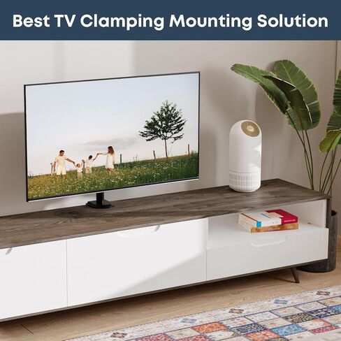 حامل مكتب بشاشة واحدة من PUTORSEN لشاشة وتلفزيون مقاس 17-42 بوصة، يصل وزنه إلى 26.4 رطلاً، حامل ذراع شاشة واسع للغاية للكمبيوتر المنحني المسطح وشاشة التلفزيون مع VESA 75 × 75 إلى 200 × 200، مع مشابك كابل in Kuwait