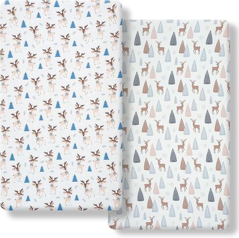 Super Soft Stretch Knit Crib Sheet Fitted Sheet Organic crib sheets 2 Piece Fits Standard Toddler Bed Mattresses Boys Girls Unisex Microfiber 52" x 28" Rainbow Whale and Elephant in Saudi Arabia