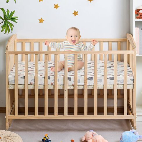 Super Soft Stretch Knit Crib Sheet Fitted Sheet Organic crib sheets 2 Piece Fits Standard Toddler Bed Mattresses Boys Girls Unisex Microfiber 52" x 28" Rainbow Whale and Elephant in Saudi Arabia