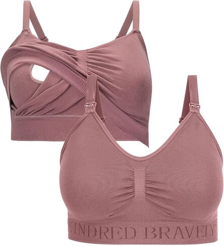 Kindred Bravely Sleep Pumping Bra & Sublime Nursing Bra Bundle (Twilight, X-Large) in Kuwait