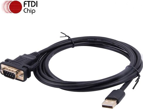 كابل محول USB إلى DB9 RS232 من Usanggreen مع شريحة FT232RL بطول 6 أقدام يدعم Win10/8/7/XP/Android/Mac/Linux/Vista (USB إلى DB9) in Kuwait