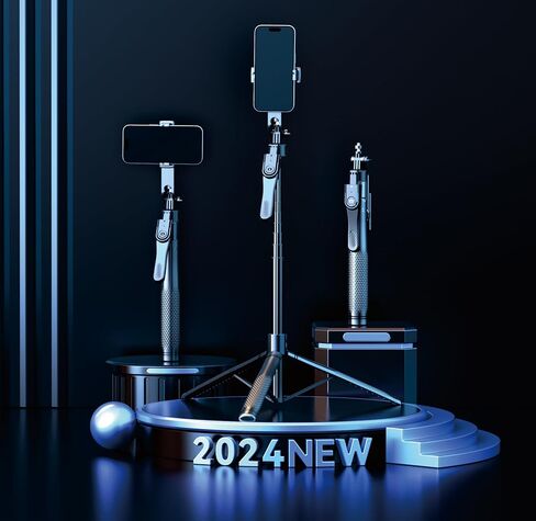 Selfie Tripod with Light, 80" Overhead Phone Mount with Light Heavy Duty Camera Tripod for iPhone Selfie Stick Tripod Stand with Remote, 360° Rotating Travel Phone Tripod Stand for iPhone Cell Phone in Kuwait