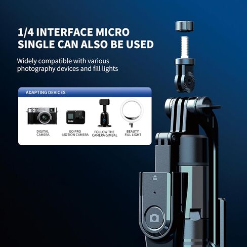 Selfie Tripod with Light, 80" Overhead Phone Mount with Light Heavy Duty Camera Tripod for iPhone Selfie Stick Tripod Stand with Remote, 360° Rotating Travel Phone Tripod Stand for iPhone Cell Phone in Kuwait