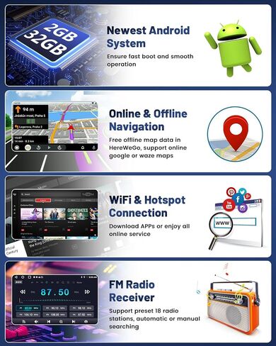 لـ 2004-2010 VW Beetle Android راديو ستيريو للسيارة مع Carplay لاسلكي Android Auto، 2+32G 9 بوصة تعمل باللمس راديو واي فاي GPS ملاحة بلوتوث FM RDS EQ وصلة مرآة in Saudi Arabia