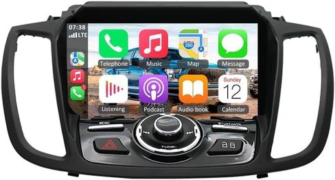 [4G+64G] ستيريو سيارة مزدوج Din Android 13.0 لـ Fo-rd Escape 2013-2019 9 بوصة HD شاشة تعمل باللمس سيارة صوت الوسائط المتعددة مع CarPlay Android Auto w/WiFi GPS Radio Navigation Bluetooth Camera Mic in Kuwait