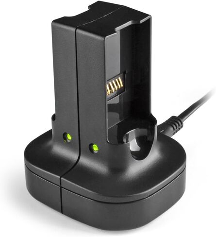 TNP Xbox 360 2 حزمة بطارية قابلة للشحن + قاعدة حامل قاعدة شحن مزدوجة (أسود) لوحدة التحكم اللاسلكية Xbox 360 [Xbox 360] in Saudi Arabia