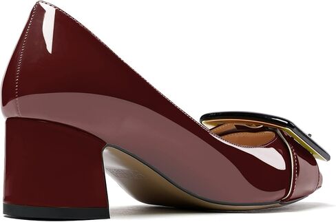 YODEKS Women’s Pointed Toe Pumps,2 Inches Chunky Block Heels Pumps,2 inches Classic Office Daily Dress Shoes in Kuwait