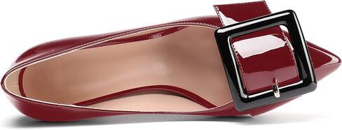 YODEKS Women’s Pointed Toe Pumps,2 Inches Chunky Block Heels Pumps,2 inches Classic Office Daily Dress Shoes in Kuwait