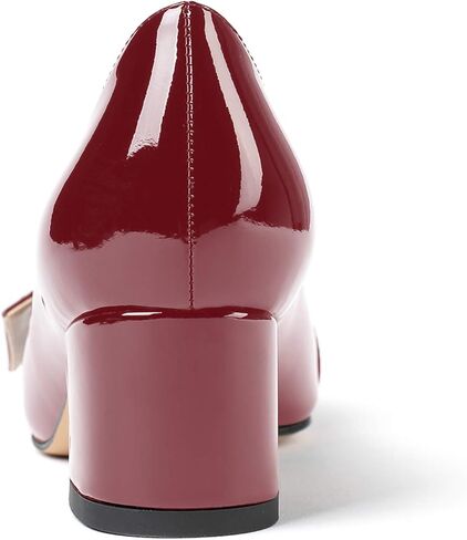 YODEKS Women’s Pointed Toe Pumps,2 Inches Chunky Block Heels Pumps,2 inches Classic Office Daily Dress Shoes in Kuwait