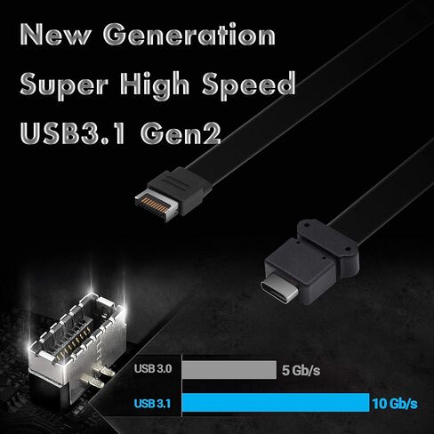 EZDIY-FAB 5.25in 10Gbps USB 3.1 Gen2 Hub ومنفذ Type-C، لوحة وصل USB أمامية مع QC 3.0 شحن سريع in Kuwait