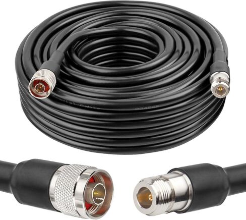 XRDS -RF KMR400 N Male to N Female Cable 50FT, 50 ohm KMR400 Low Loss Type N Female to Type N Male Extension Cable for WiFi/Ham Radio Antenna, Signal Booster, Router, Amplifier in Saudi Arabia
