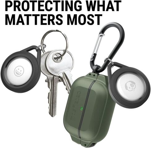 Catalyst Waterproof Airtag Cover with Carabiner Hook for Easy Hanging, Protective case with Anti-Scratch Anti-Lost, Shock Proof, Device Locator Compatible with Apple AirTags (Hang-It) in Saudi Arabia