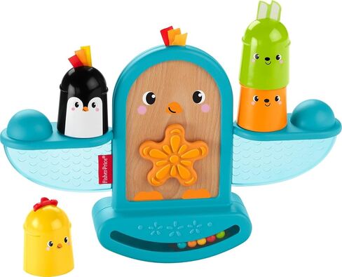 Fisher-Price Baby Toy Stack and Rattle Birdie, Stacking & Balancing Activity with Sensory Details for Developmental Play Infants Ages 6+ Months in Saudi Arabia