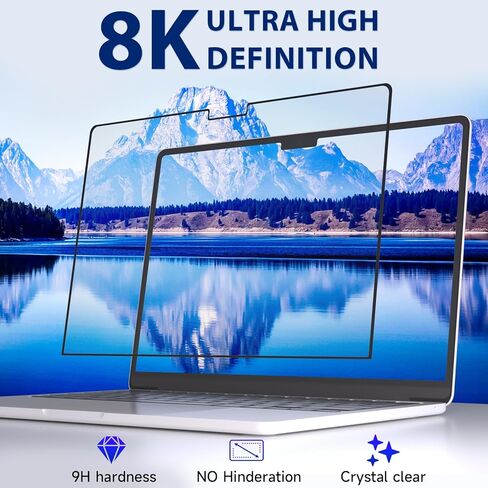 واقي شاشة غير لامع مضاد للضوء الأزرق متوافق مع MacBook Air 13.6 في 2024 2022 M3 A3113 M2 A268، فلتر حجب الوهج قابل للإزالة للكمبيوتر المحمول، درع مقاوم للخدش غير لامع، حماية ترقية جديدة in Kuwait