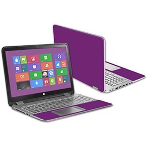 غلاف MightySkins متوافق مع HP Envy x360 مقاس 15.6 بوصة - أرجواني صلب | غطاء ملتف من الفينيل واقٍ ومتين وفريد ​​من نوعه | سهل التطبيق والإزالة وتغيير الأنماط | صنع في الولايات المتحدة الأمريكية