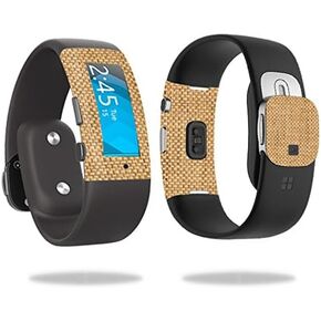 MightySkins Skin Compatible with Microsoft Band 2 Cover Skins Sticker Watch Wood Weave